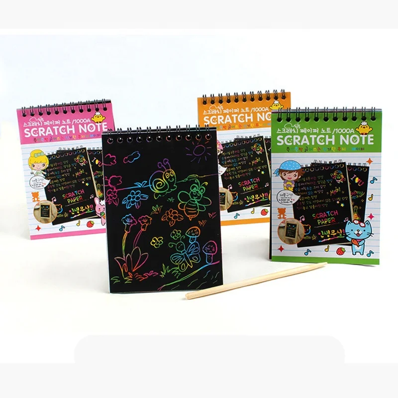 10 Pages Small Scratch Art Notebook