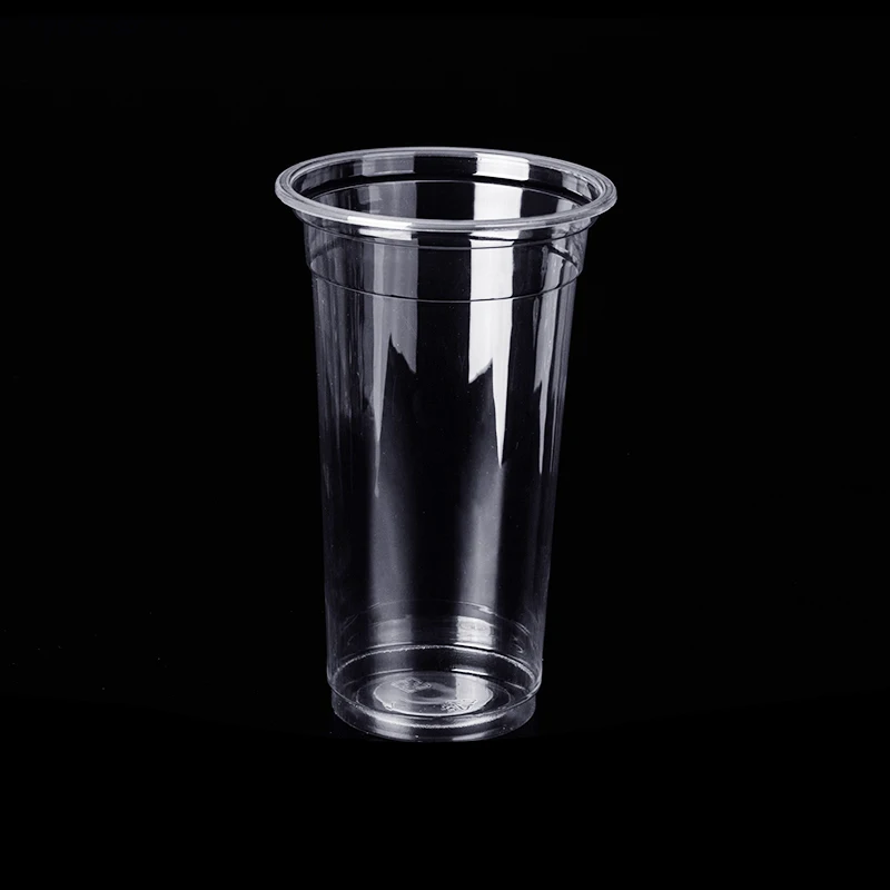 700P 590ml 20oz Disposable Transparent Plastic Cup for Bubble Boba Milk Tea Juice Coffee Single Wall No Logo Party Events BBQ