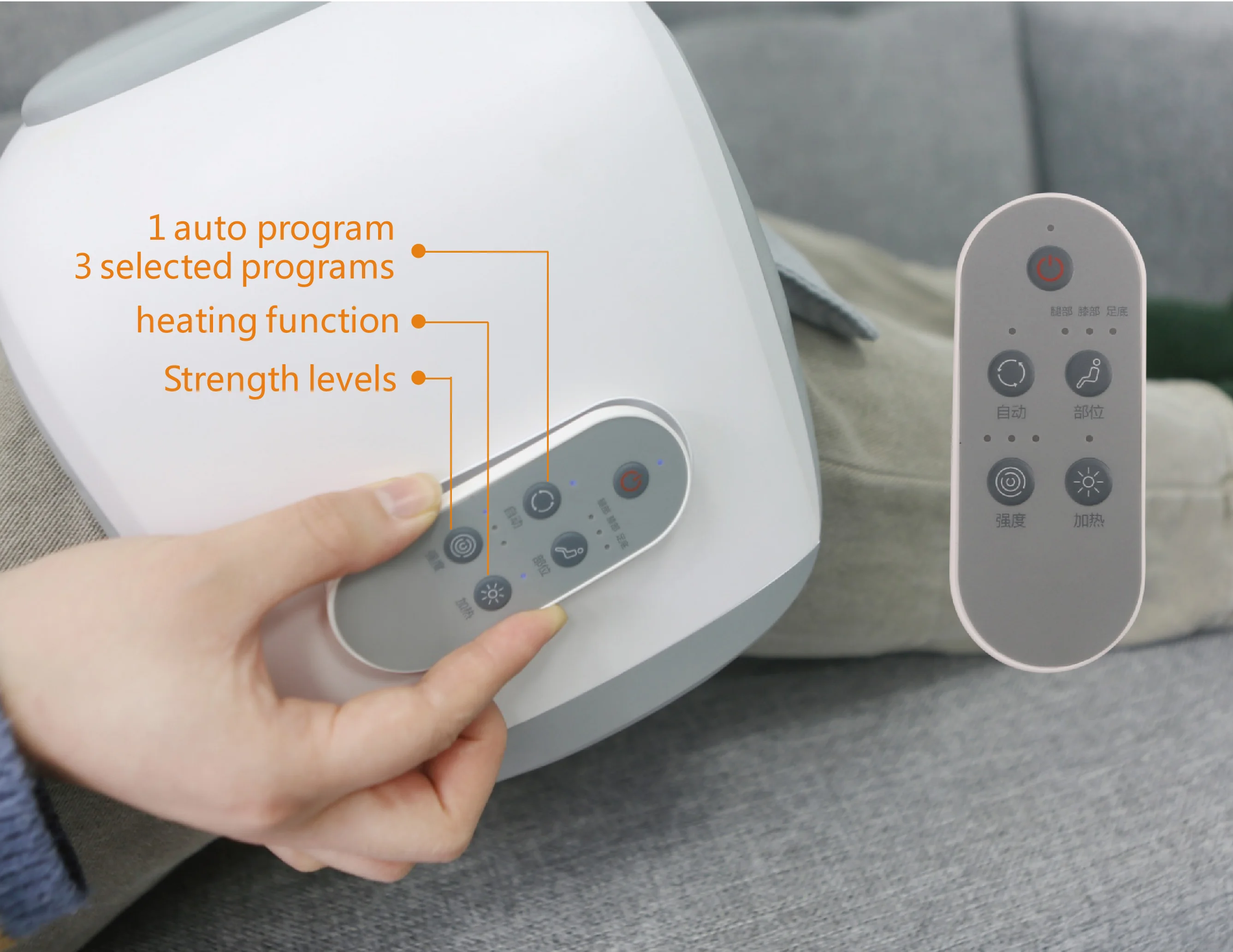 OEM ODM Air Compression Leg Massager Healthcare With Heating Vibration Tapping Shiatsu Leg Knee Air Pressure Massager Machine