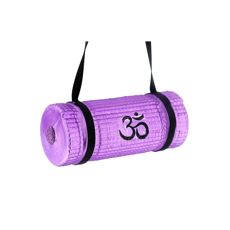 Purple Glass Painted Fitness Equipment Series Creative Small Hanging Decoration Christmas Tree Decorative Flowers Plants Yoga