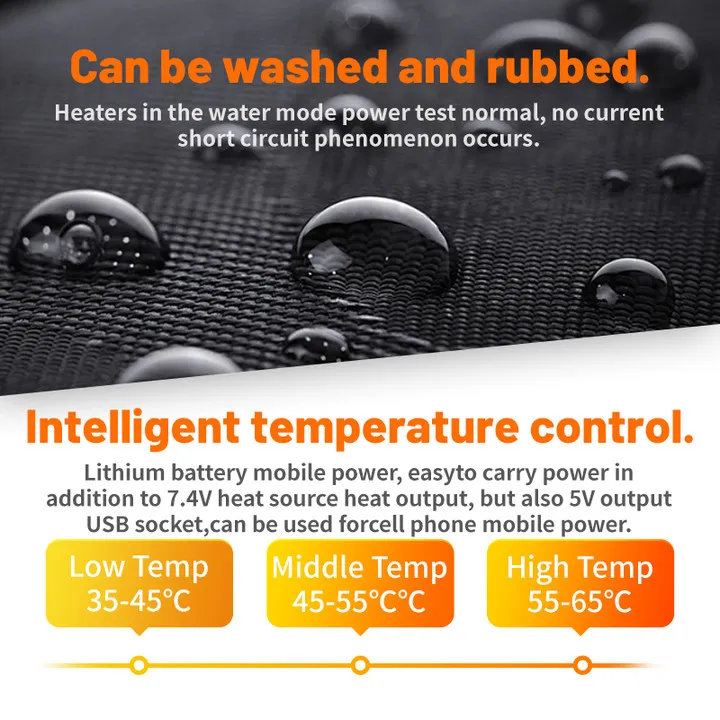 5v customized silicone rubber heater flexible heating mat with USB wire