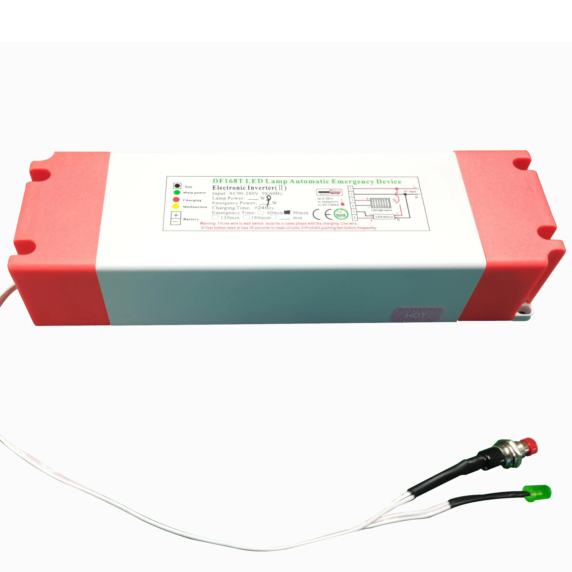 New integrated emergency led driver power supply automatic power reduction emergency device with customized