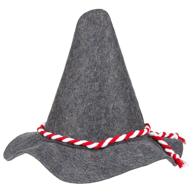 Wholesale traditional oktoberfest Bavarian hat made from 5 mm-thick quality felt