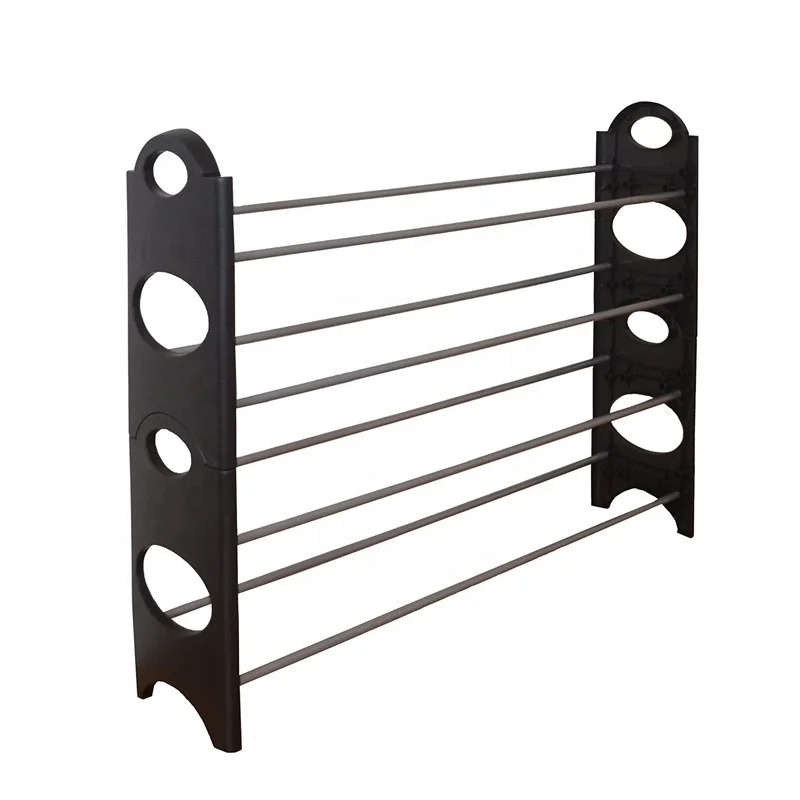 Portable plastic shoe rack fabric shoe cabinet