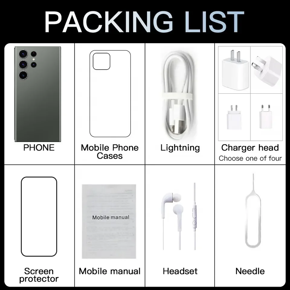 New Invention 2024 Latest S24 Ultra 5G AI Mobile Phone 7 3Inch AMOLED Big Screen High Quality Smartphone