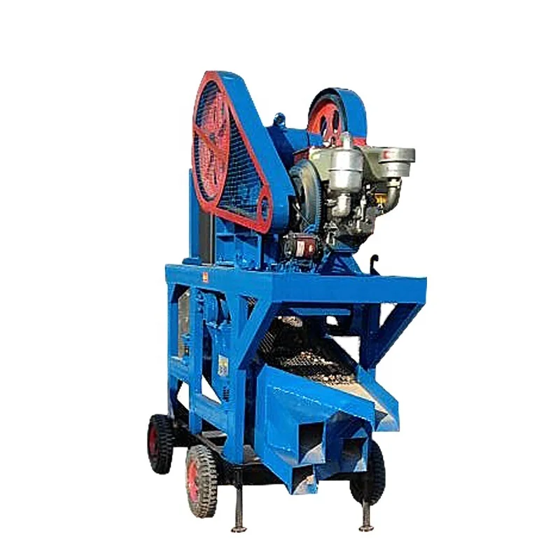 5T/H -20T Per Hour small portable mini mobile stone jaw crusher machine with vibrating screen trommel