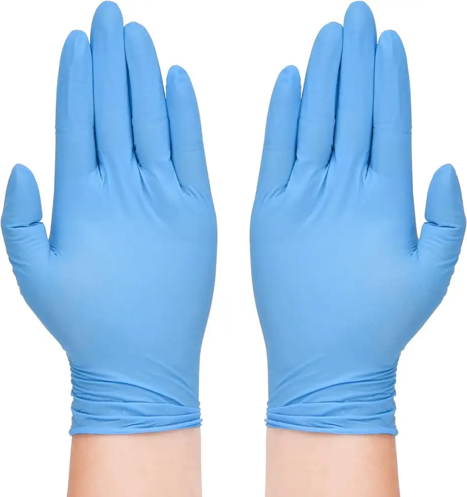 Pidegree 100Pcs Black White powder free Nitrile Gloves Disposable Hand Nitrile Gloves