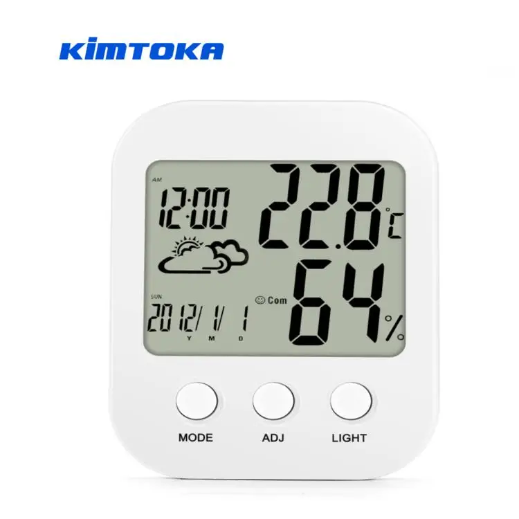 Top selling Weather Station Forecast Room Time Calendar Backlight Digital Thermometer Hygrometer Temperature and Humidity Gauge