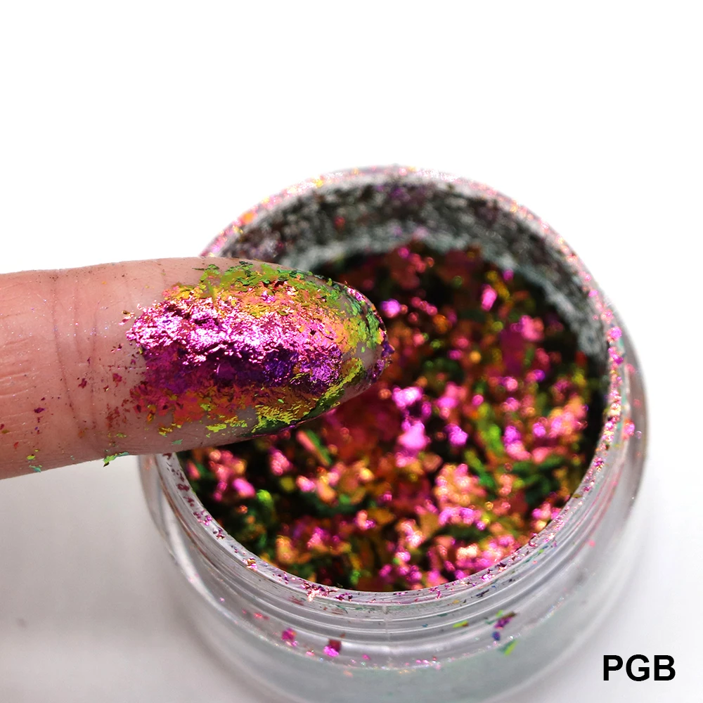 Cosmetic Chameleon Pigment Eyeshadow Multichrome Glitter Color Changing Foil Flakes Chameleon Flakes
