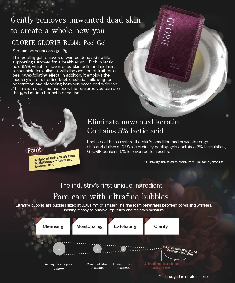 Japan maintain moisture remove dead skin bubble remover fruit gel