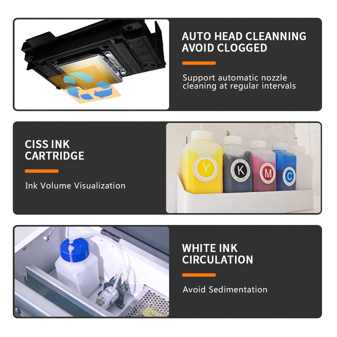 Auplex A3 PET Film Printer+Powder shaking + Drying & automatic winding machine L1800 White Toner Desktop Automatic Full Set