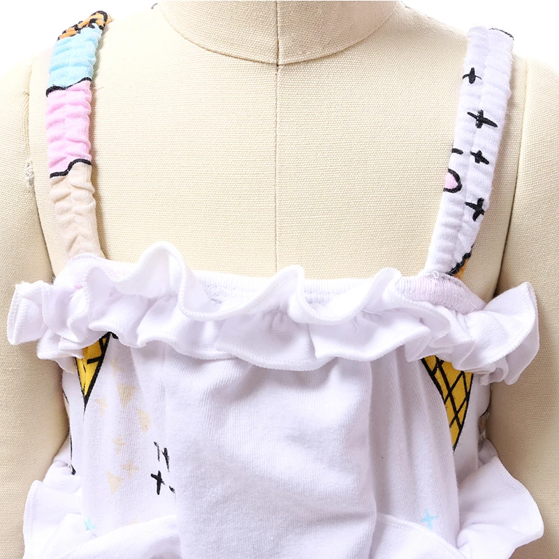  Лидер продаж детское платье с рисунком полной дизайнерский кружевной гофрированный воротник комбинезон вокруг одежда оптовая продажа ребенка Onesie