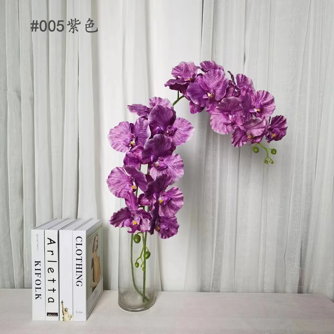 Artificial Silk 9 Heads Artificial Orchid Phalaenopsis For Wedding Event Decoration Flower