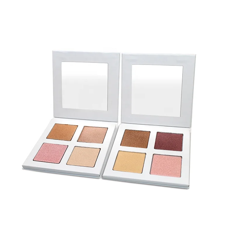 Custom brand logo vegan high pigmented face makeup pressed contour bronze powder  private label highlighter palette