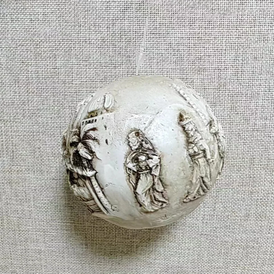 Holy Family Stable Nativity Scene Figurine Statue Resin Religious Crafts Christmas Tree decor products Ball Hanging Ornament