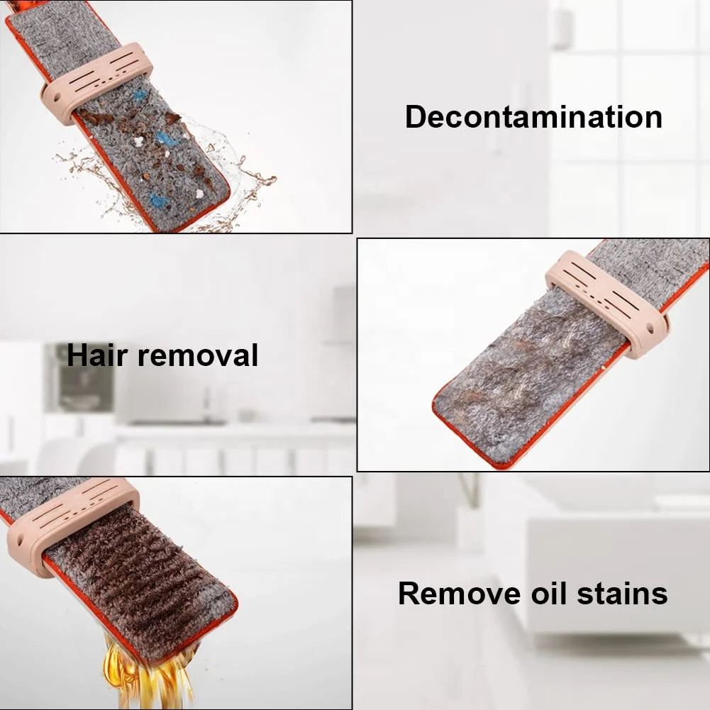 Mop Replacement Pad, Micro Fiber Cleaning Mop Replacement Pad, Reusable Mop Replacement Pad, Size 33*12 cm