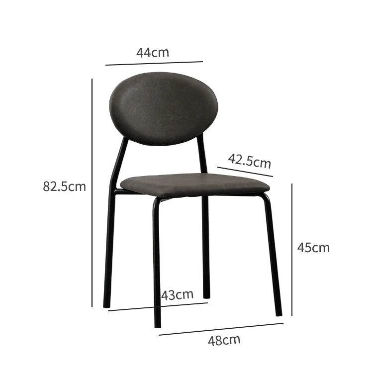 2021 Hot Sale different colors optional leather dining chair with chrome metal tube legs