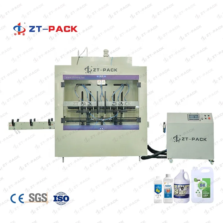 6-16 Heads Automatic PP material sulphuric acid alkaline 84 corrosion resistant gravity bottle filler filling machine