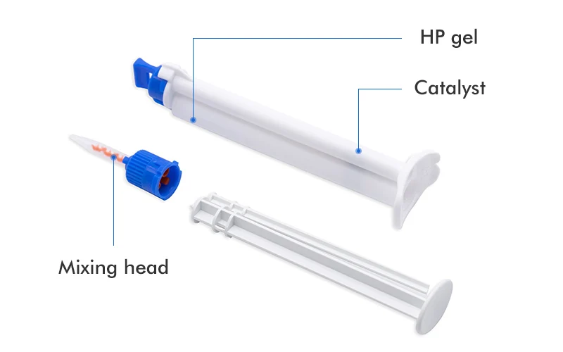 Dual Barrier Gel 2.5/5ML hp/cp Teeth Whitener Professional Wholesale Teeth Whitening Gel 44%