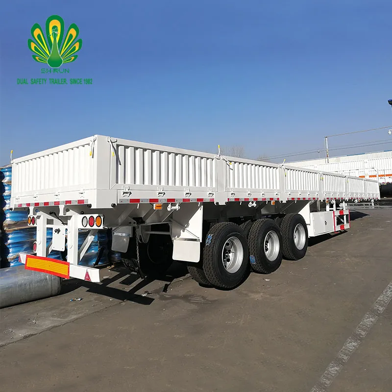 High edge dropside sidewall semi trailer manufacturer sales support customized transportation 40-80 tons