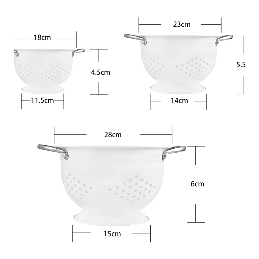 Fashion Cheap Factory Direct Sales & Strainer Enamel Colander
