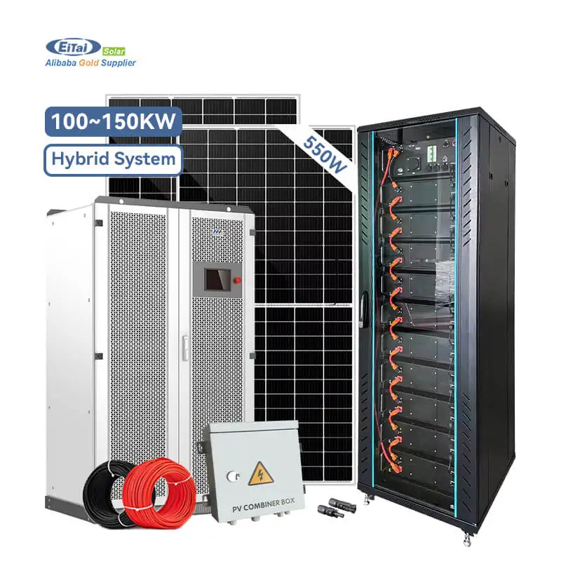 Eitai 50 кВт 100 150 200 300 500 гибридная солнечная система хранения энергии с литиевой батареей