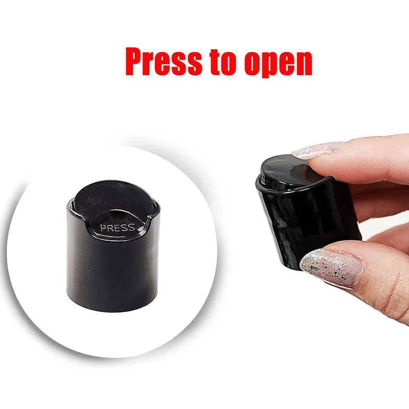 Custom 24/410 28/410 Plastic Disc Top Cap Printing cap For Shampoo Bottle