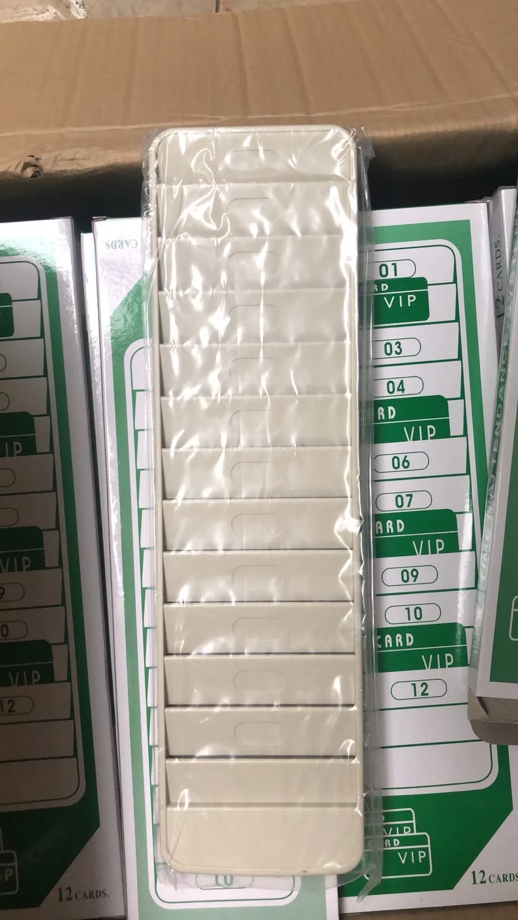 12 ID IC Card Holder OEM Wholesale 12 slots Plastic Time card Rack Time Attendance Card Staff Assorted Rack