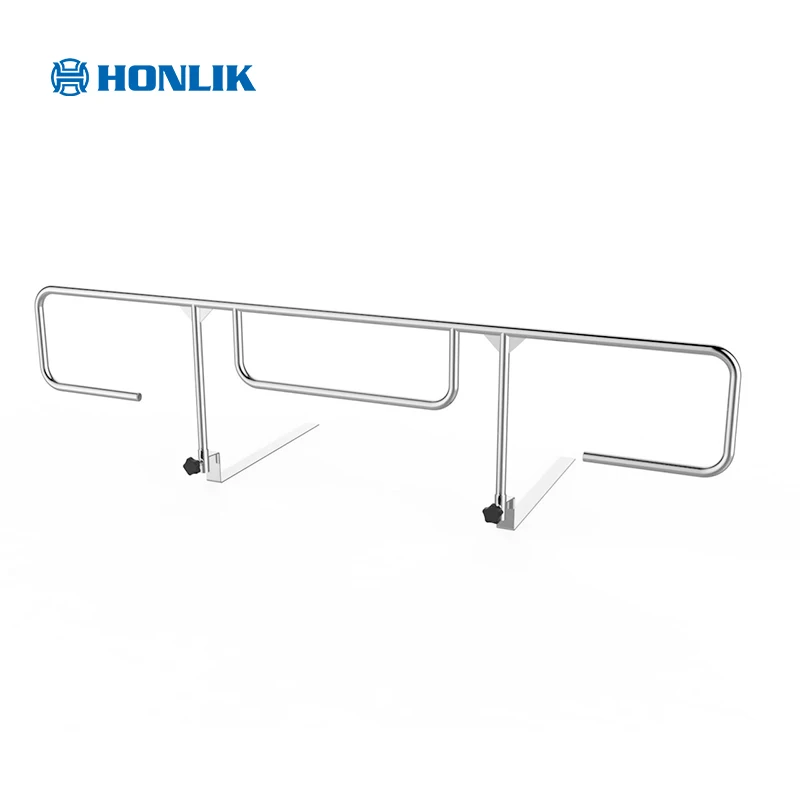 High quality stainless steel guard rail hospital bed adult bed safety rail elderly