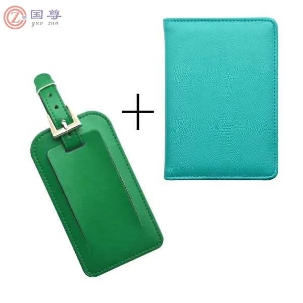 Leather ID Tags for Luggage Baggage Travel Flight Suitcase Luggage Tag Passport Holder Protector Cover Card Case Wallet Purse