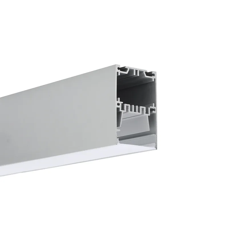 50*75mm KN40 Surface Hoisting Driver in Aluminum Alloy 6063 t5 Profil Extrusion Channel with PC Diffuser Led Aluminum Profile