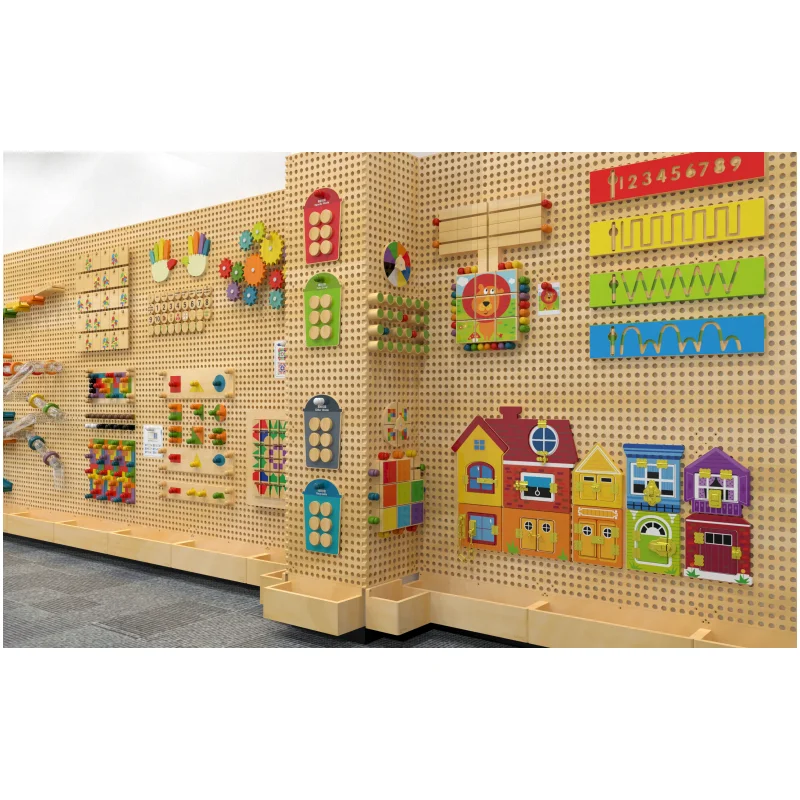 2024 Hot Selling STEM Unisex Emotional Education Wooden Wall Toy Set for Kids Learning