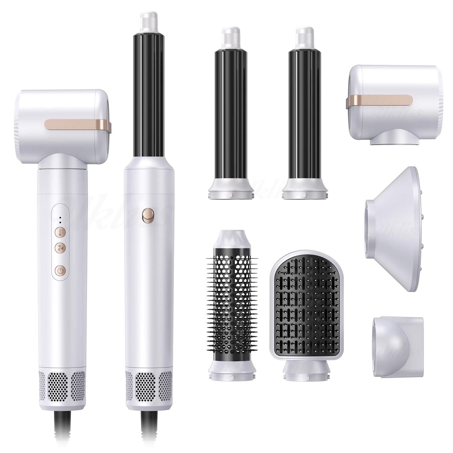 Professional Multi Styler and Blow Dryer with 7-in-1 Hot Air Styler Hair Dryer Styler Hair Straightener for Effortless Hair Care