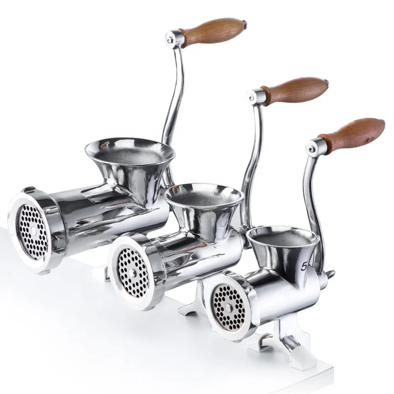 Household Stainless Steel Manual Screw Spices Meat Grinder Mincer Grinding Machine With Stuffing Accessories Meat Kitchen Tools