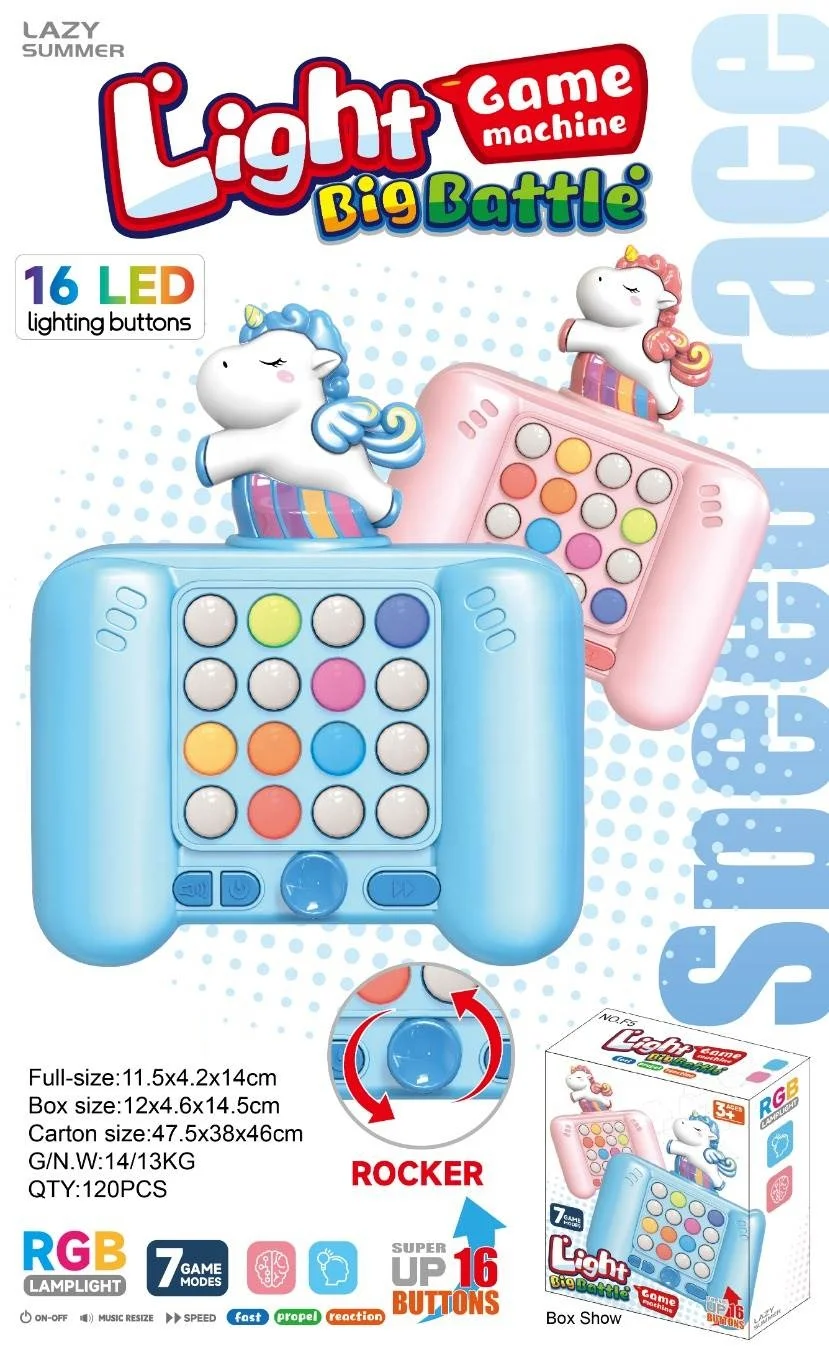 2024 new quick pop push it electronic game quick push light up pop game fidget toys quick push puzzle machine educational toys