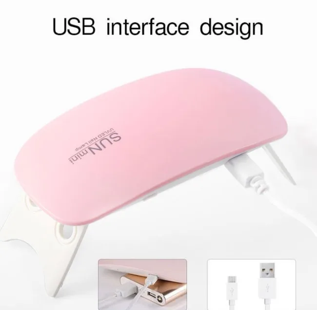Goldmore6 UV Nail Mouse Light Mini USB Therapy Machine Polish Glue Dryer LED Portable Baking light