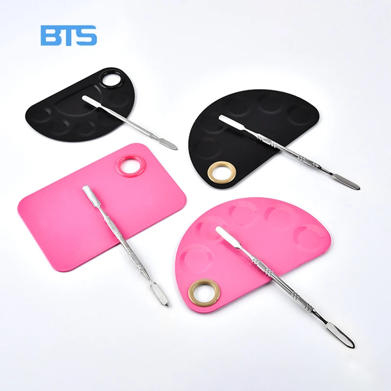 Нержавеющая сталь Nail Art Макияж шпатель Косметика Макияж Палитра для смешивания