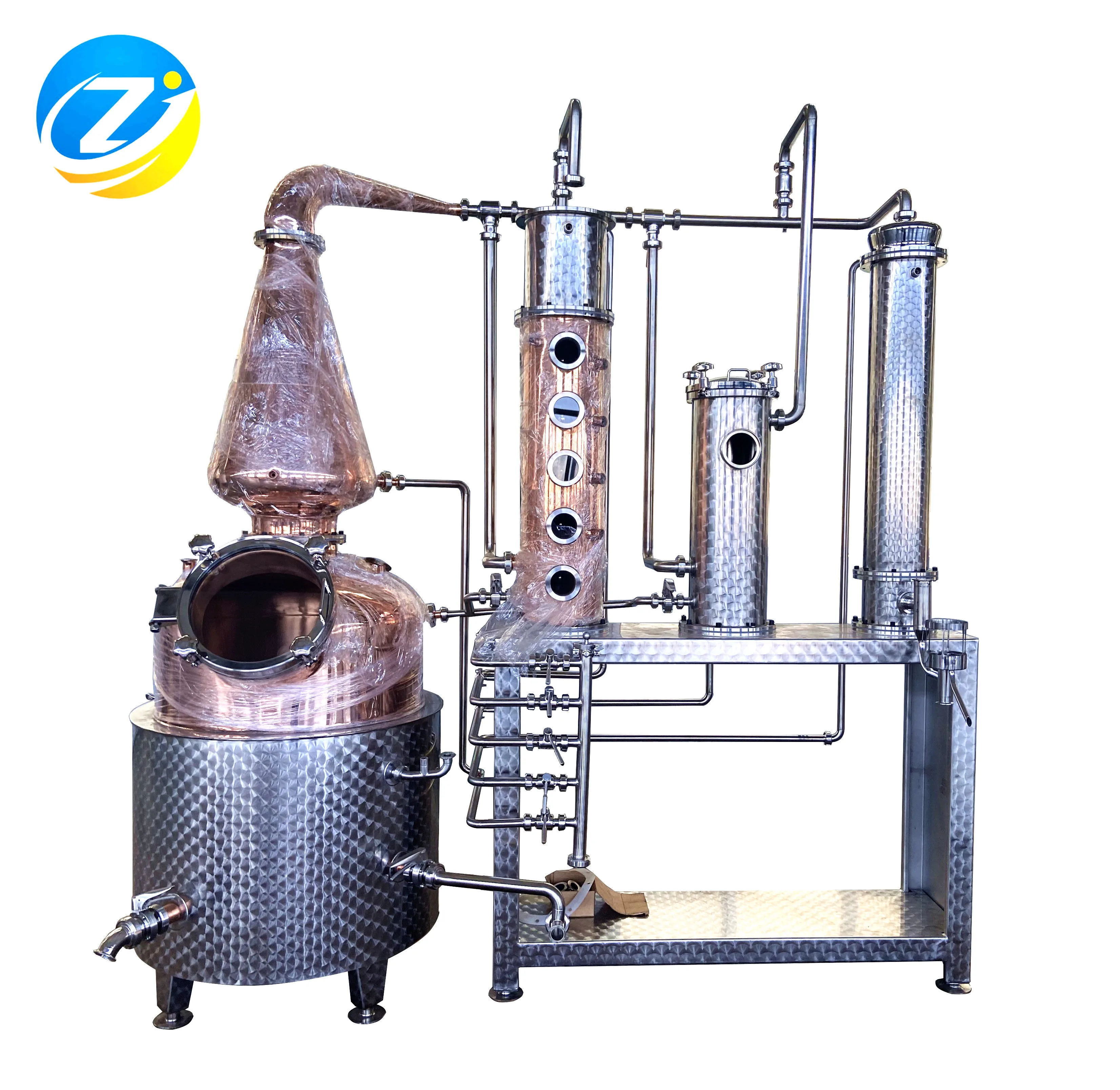 300 liter New Craft brandy distillery equipment copper alcohol distiller gin/vodka/whiskey moonshine distiller