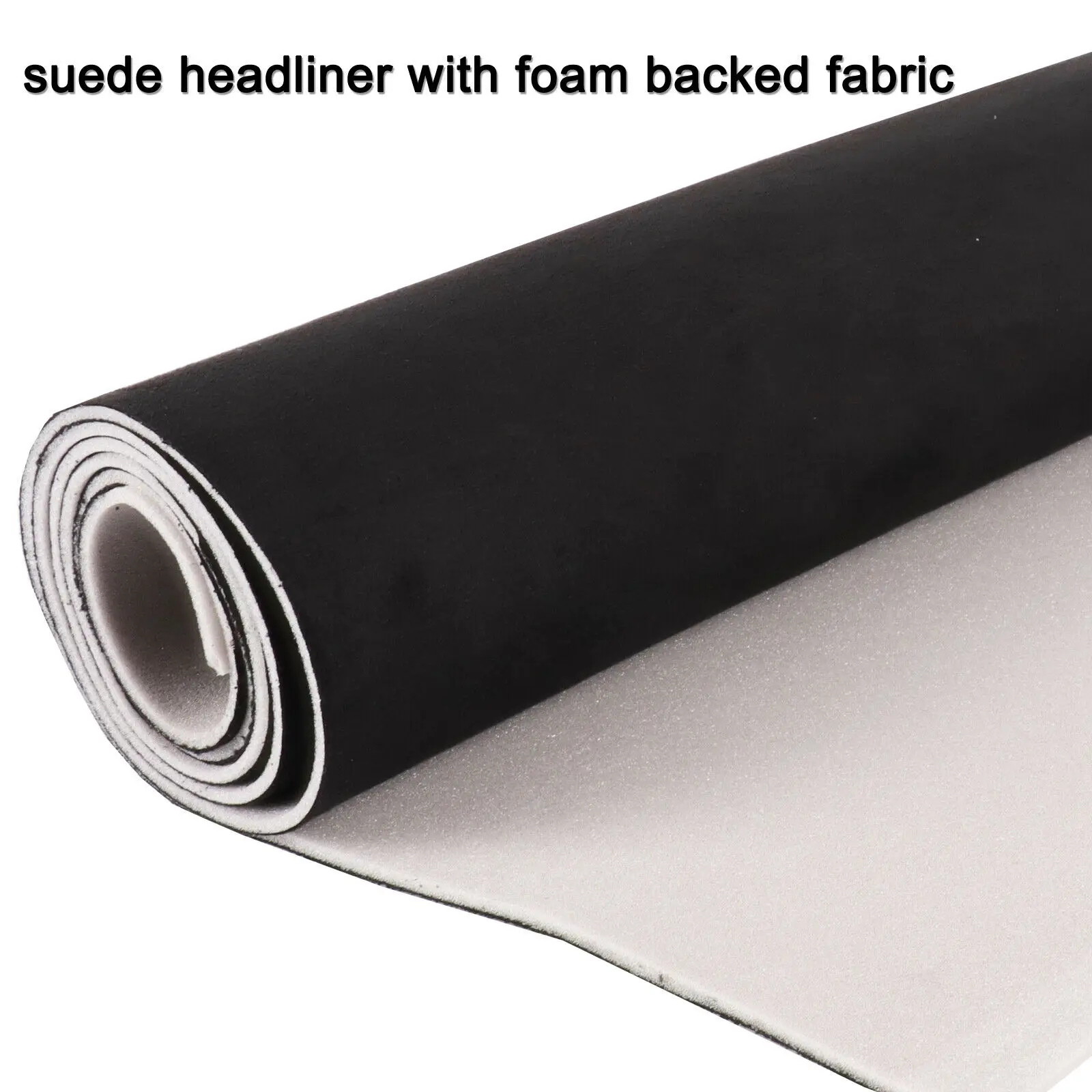 Automotive Interior Black Stretch Suede Fabric Factory Supplier Auto Headliner For