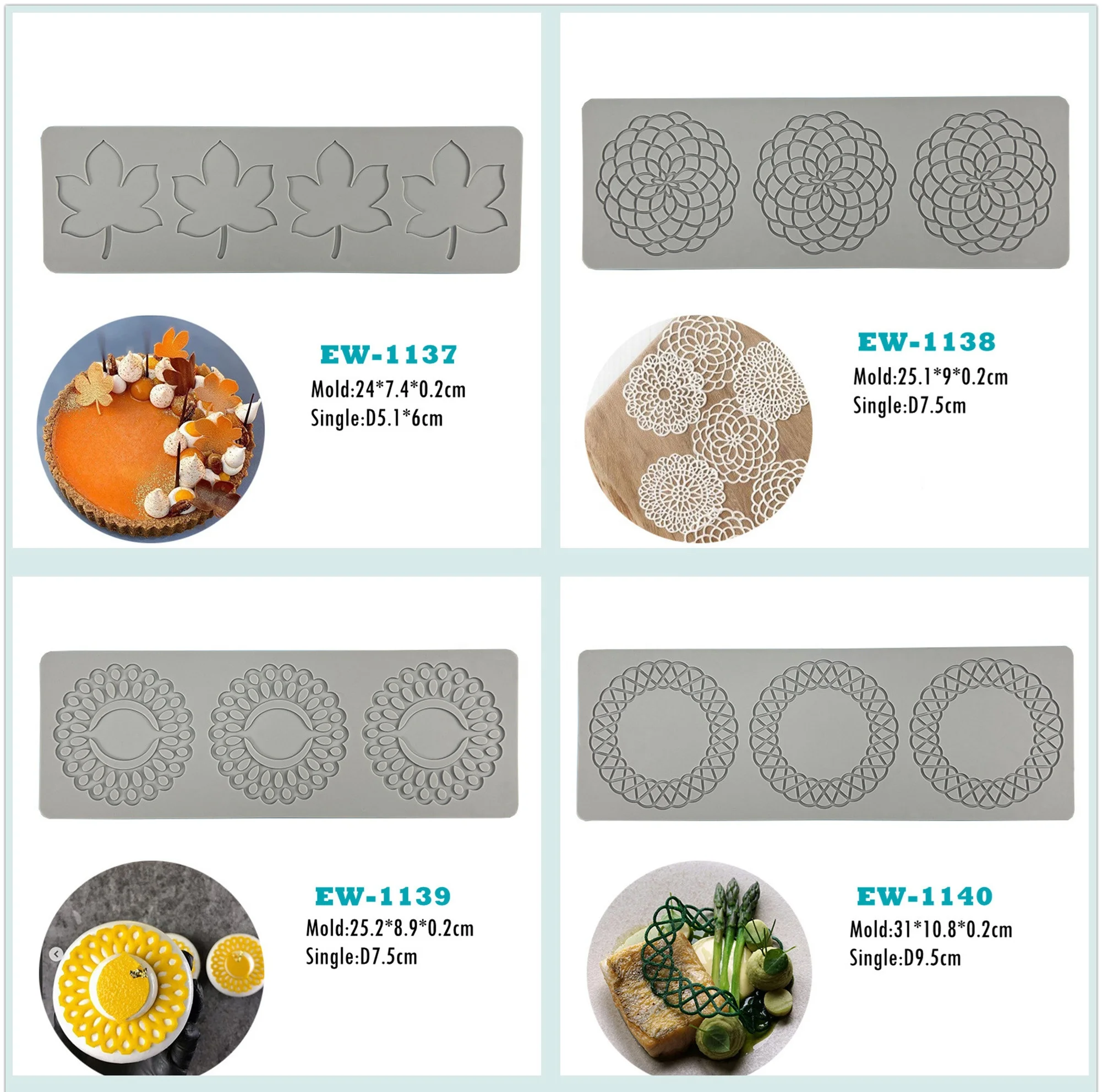 Silicone Icing Mats Coral Design Fondant For Cakes Moldes De Silicona Baking Mold Cake Pastry Tools Cake Decorating Lace Mats