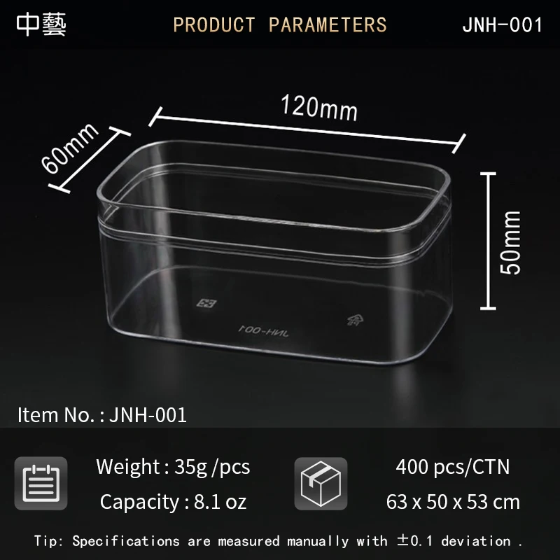 JNH001 Wholesale Clear Plastic Mini Transparent  Sweets Square Boxes Container For Food Acrylic Candy Gifts Snack Cake Packing