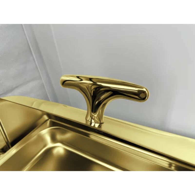 New Stype All Size Stainless Steel Rectangle Food Warmer Buffet Set Gold Chafing Dish For Kitchen