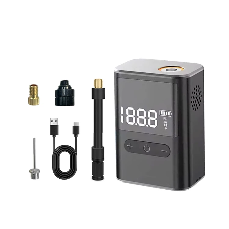 120 PSI Bike Pump Electric Portable Mini Bicycle Tires Pump with Digital Gauge Tire Inflator Bike Air Pump