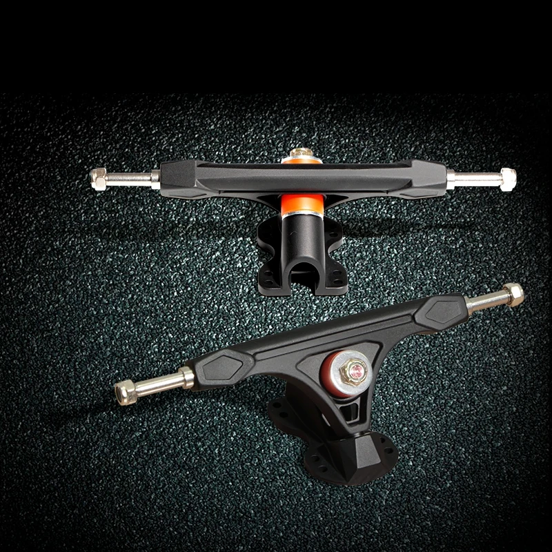 Professional 7 inch 180mm Aluminium Forged Longboard Trucks 50 Degree Custom Black Coating skate long board trucks