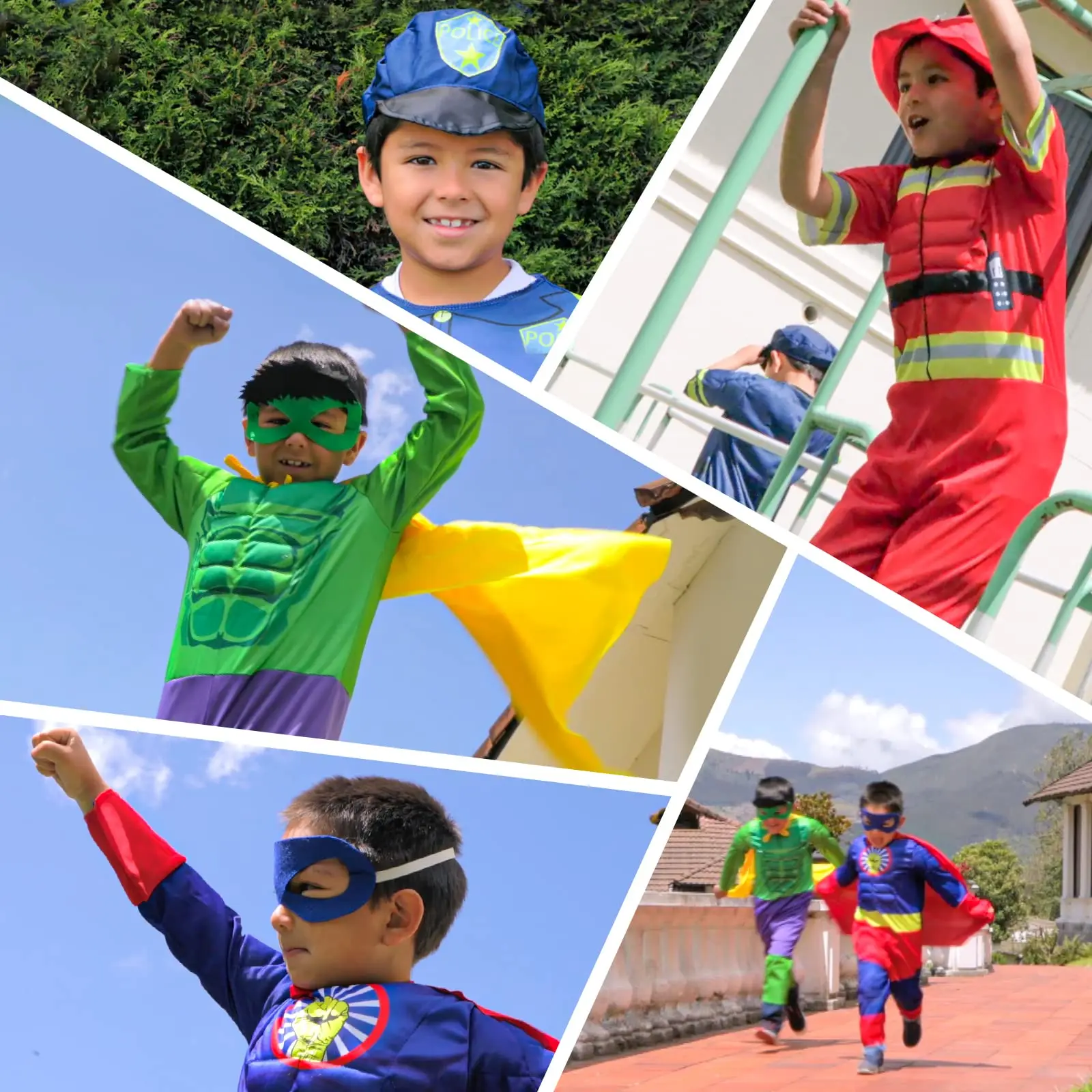 Custom Kids Halloween Costume Kids School Army Cheer Pilot Uniform Superhero Character Dress Up Party Costumes For Kids