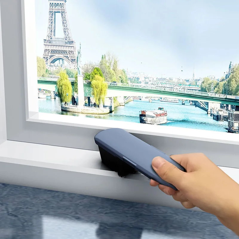 Hot sales multifunction double-sided glass scraper window cleaner household screen window cleaning brush hair remover brush