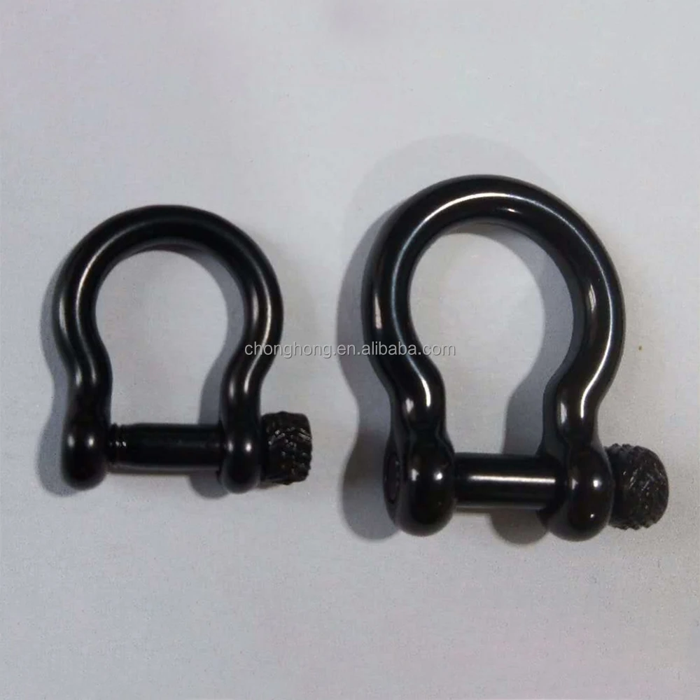 M4 M5 Stainless Steel Shackle Bow Shackle D Shackle with Sliver or Black