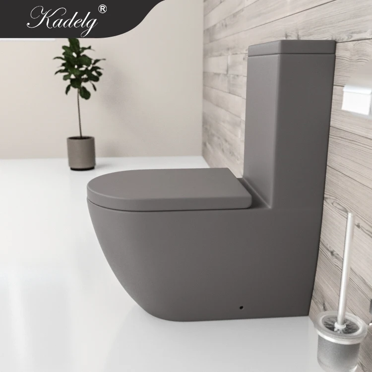 Modern Sanitary Ware Wc Toilet Set Bathroom Toilet Bowl Two piece Matt Grey Toilet