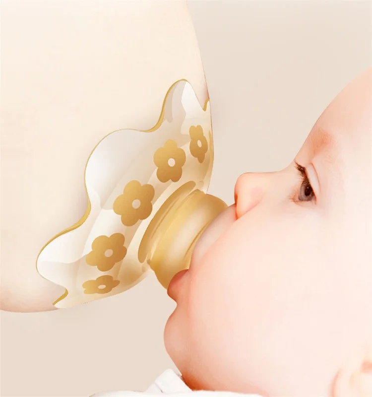 BPA Free Soft Silicone Food Grade Breastfeeding Mother Feed Nipples Guards Shield Protection With case