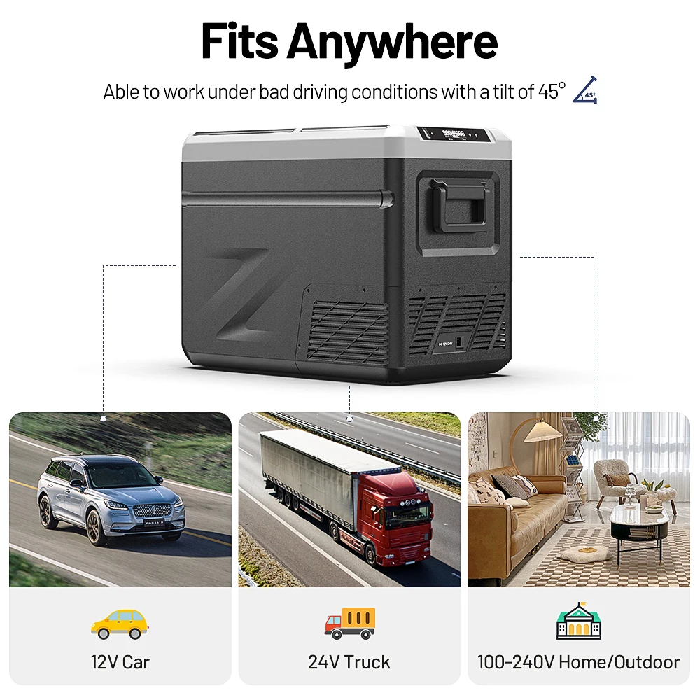 IC36 alpicool 12v car refrigerator DC Compressor outdoor Fridge freezer for car camping Portable Mini electric ice maker 3 in 1